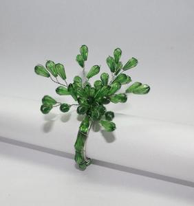 Anillo de Servilleta Ecológico de Cristal con Diseño de Árbol Floral para Decoración de Mesas de Boda - Product Image 1