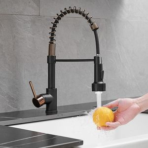 Rubinetto da Cucina Commerciale a LED con Doccetta Estraibile, Design Monocomando per Lavello - Product Image 4