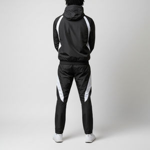 Survêtements de sport pour hommes avec logo personnalisé, 100% coton, imprimés, style streetwear, ensemble 2 pièces, patchwork, pour la course à pied et la salle de sport - Product Image 2