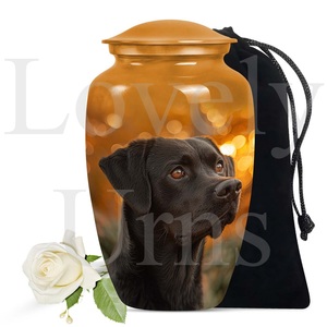 Urna de cremación negra para labrador, urna funeraria personalizada para cenizas de mascotas, recuerdo decorativo conmemorativo para mascotas. - Product Image 2
