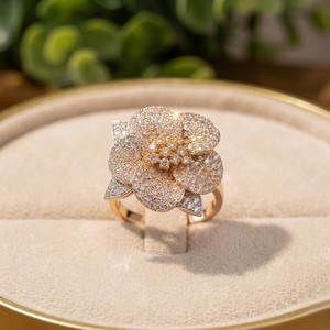 Plated Yellow Gold Engagement Women's <b>Ring</b> Brilliant Round Shape Diamond Wedding Gift <b>Ring</b> Luxury Moissanite Jewelry - Product Image 1