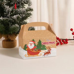 Wholesale Custom Logo <b>Christmas</b> Paper Gift <b>Boxes</b> with Handle for Retail Packaging - Product Image 5