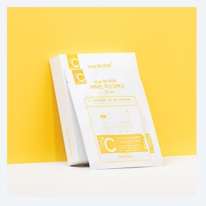 Masque facial en feuille Deycell Korean K-Beauty Dr Vita Mask Pack C Fabriqué en Corée 25g Sachet soin de la peau - Product Image 5
