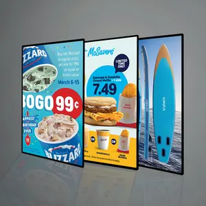 Tùy chỉnh Poster menu Snap khung LED hộp đèn quảng cáo ngoài trời LED siêu mỏng hộp Đèn