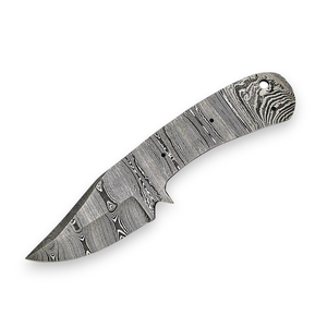 Cuchillo de caza y bushcraft de acero de Damasco Nordic Forge, hoja en bruto DIY, EDC, punta fija, forjado de espiga completa, kit OEM - Product Image 1