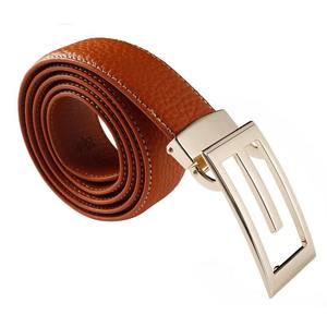 RELEVO INDUSTRIES Cinturón Casual de Cuero Genuino de Vaca Marrón Sólido con Hebilla Rectangular Plateada, Transpirable y Ecológico - Product Image 5