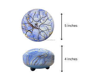 Tongue Drum Artístico de Acero Inoxidable Esmaltado con Mazos de Goma para Yoga, Meditación, Halloween, Música, Sanación Sonora y Relajación - Product Image 1