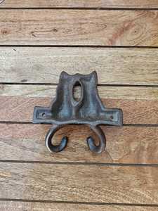 Antique Style <b>Cast</b> Iron Cat Wall Hooks Decorative Double Coat Hook Vintage Metal Animal Hanger for Keys Towels Bags Home Decor - Product Image 6