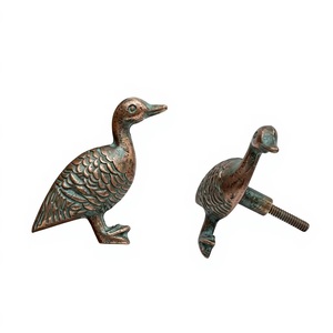 Beads Art ABK 73 Blue <b>Copper</b> Duck Shape Distress <b>Knob</b> Eco-Friendly Furniture Handle for Drawer Dresser Modern Design Easy - Product Image 4