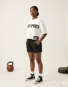 Custom Screen Printing Embroidery Patch <b>Cropped</b> T Shirt Cotton Oversized Drop Shoulder Streetwear <b>Top</b> Manufacturer T Shirts - Product Image 5