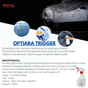 OPTIARA V2 Revêtement Céramique Brillant et Hydrofuge en Spray 500cc Liquide pour Revêtement de Surface Peinte de Voiture Fabriqué au Japon - Product Image 5