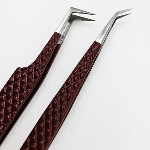 Juego de Pinzas para Extensión de Pestañas Profesionales HARRAR GROUP COMPANIES, de Acero Inoxidable Marrón, Punta Lisa, 13 cm, Duraderas y Reutilizables, 2 Piezas - Product Image 5