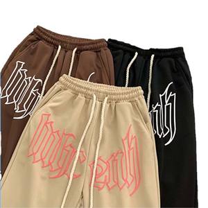 Custom Design Anti-wrinkle Plain Dyed Material Track Pant <b>Oversize</b> Baggy Sweat Pant Men Casual Wear <b>Joggers</b> - Product Image 3