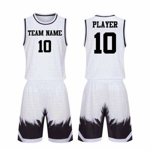 Maillot et short de basketball 100 % polyester respirant et anti-humidité – Impression numérique, grande taille, uniforme d'été - Product Image 4