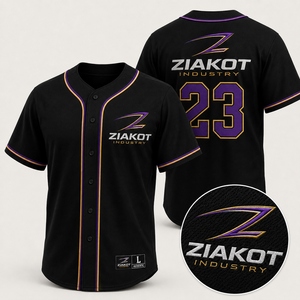 เสื้อเบสบอลลายทางแขนสั้นของผู้ชายเสื้อเบสบอลแท้ระบายอากาศขนาด L - Product Image 6