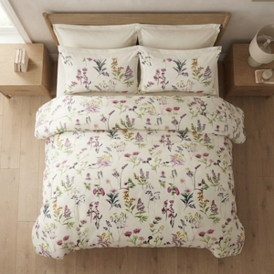 Parure de lit Deosai et 2 taies d'oreiller, motif floral classique, 100% coton, 150 fils/cm², qualité A, toutes saisons - Product Image 4