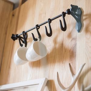 1 Pezzo Gancio da Parete in Ghisa Robusta con 4 Ganci Utilitari Grandi Rimovibili per Casa, Cucina, Giardino, Garage, Bagno - Product Image 6