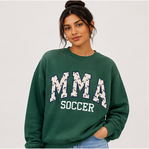 เสื้อสเวตเชิ้ตคอกลมโอเวอร์ไซส์ MMA Soccer สำหรับผู้หญิง เสื้อพูลโอเวอร์คอเต่าพิมพ์ลายกราฟิก เสื้อสเวตเชิ้ตโอเวอร์ไซส์ทรงหลวม คอสูง แขนยาว - Product Image 3