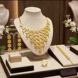 Wholesale 14K18K24K Micron Gold Filled European Design Wedding <b>Jewelry</b> <b>Set</b> Traditional France Style <b>Bridal</b> Fashion <b>Jewelry</b> <b>Sets</b> - Product Image 1