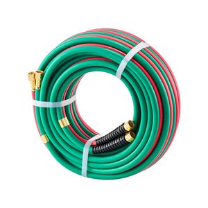 Tubo Doppio Ossigeno-Acetilene 1/4 Pollici X 50FT con Raccordi 9/16'' 18 LH/RH B Fitting Grado R per Torcia di Saldatura e Brasatura - Product Image 5