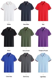 Personnalisez votre logo d'entreprise, t-shirts uniformes d'entreprise, chemises anti-rides 100% polyester, unies, brodées, pour hommes - Product Image 3