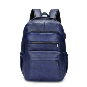 Sac à dos pour ordinateur portable en cuir véritable de haute qualité pour hommes avec doublure en coton, grande capacité, sac d'école pour adolescents garçons - Product Image 5