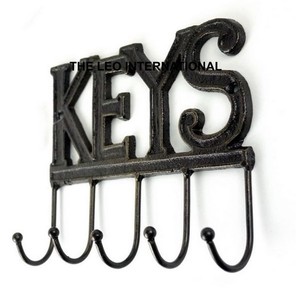 Classic Wholesale Keys Words Wall Decorative Key Holder 5 <b>Hooks</b> Towel Hanger Easy to Install Bathroom Accessories <b>Hooks</b> & <b>Rails</b> - Product Image 1
