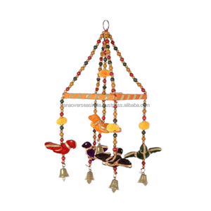 Carillons éoliens en coton Offre Spéciale de haute qualité pour décoration murale avec cloche en métal et perles adaptées à la décoration extérieure des fenêtres - Product Image 4