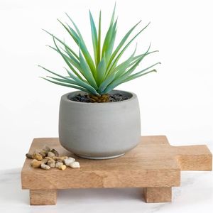 Plante artificielle succulente de style ferme de 7 pouces, pot de verdure artificielle pour intérieur, fausse plante succulente, plante d'intérieur artificielle de style ferme - Product Image 3