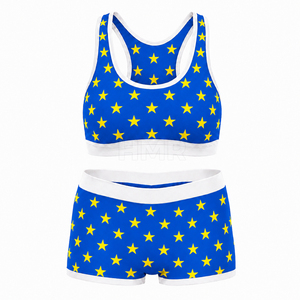 Ensemble de soutien-gorge de sport et short de yoga élégant HMR Sisterhood Sorority, antichoc, pour la salle de sport, la course à pied, l'entraînement, ensemble 2 pièces - Product Image 5