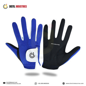 Gants de sport d'extérieur unisexes en cuir de mouton pur bleu-noir, doux et respirants, avec protection de la paume, vente en gros DISTIL INDUSTRIES - Product Image 5