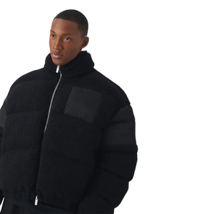 Doudoune de luxe à col montant matelassée haute performance, manteau d'hiver rembourré, fabrication sur mesure, finition DWR résistante à l'eau - Product Image 3