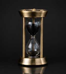 Traditional Antique Nautical Metal Compass Office Clock Polished Blue Liquid Sand <b>Timer</b> Digital Display Maritime Hourglass Metal - Product Image 1