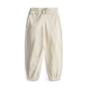 Pantalon de jogging long à cordon de serrage, taille élastique, poches, mi-lourd, décontracté, couleur unie, en tissu tricoté mélange de coton - Product Image 5