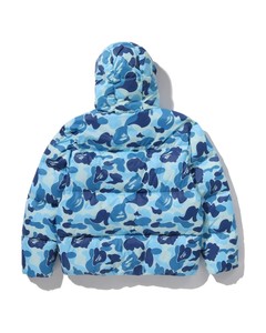 Blue Camouflage Print Unisex Hooded Puffer Jacket Windproof Breathable Filled Streetwear Style Zipper Closure 220g <b>Winter</b> <b>Coat</b> - Product Image 5
