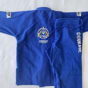 Muestra de Ropa de Artes Marciales con Envío Gratuito, Kimono de Judo 100% Algodón Blanco y Azul 450G, Traje de Judo - Product Image 2