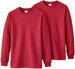 เสื้อยืดแขนยาวโอเวอร์ไซส์แบบยูนิเซ็กซ์ ผ้าฝ้ายรักษ์โลก พิมพ์ลายและแบบเรียบ  แบรนด์ส่วนตัว ผลิตในปากีสถาน - Product Image 1