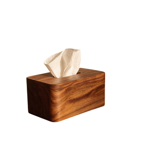Boîte à mouchoirs en bois naturel moderne pour comptoir de salle de bain, décoration de table pour la maison et le bureau, boîtes à mouchoirs en solde - Product Image 6