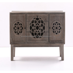 Aparador Moderno de Madera Maciza con Acabado Natural, Mueble de Almacenamiento de la Mejor Calidad para Apartamento, Sala de Estar, Hogar y Bar - Product Image 5