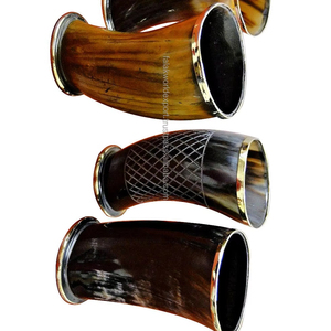 Vaso Auténtico de Cuerno de Búfalo, Estilo Vintage de la Mejor Calidad para Uso en el Hogar o en Bares, Directamente de la India por FWE - Product Image 1