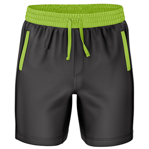 Pantalones Cortos Deportivos de Punto de Secado Rápido para Hombre, Color Naranja, con Franja Lateral, Cintura Elástica, Corte Casual, Cierre con Cordón - Product Image 5
