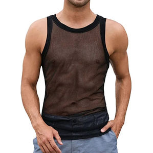 Débardeurs de sport respirants pour hommes avec logo personnalisé, maillots de corps en maille, sous-vêtements d'été, gilets de sport 100 % coton à séchage rapide - Product Image 1