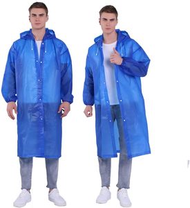 Quality <b>Long</b> Rain Jacket Waterproof Hooded <b>Coat</b> for Men and Women Clear Green Rainwear <b>Lightweight</b> Travel Windbreaker New Top - Product Image 6
