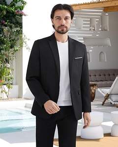 ชุดแต่งงานกระดุมแถวเดียวแบบมืออาชีพของผู้ชายสำหรับฤดูใบไม้ร่วงฤดูหนาวสไตล์เป็นทางการธุรกิจยาว - Product Image 1