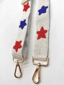 Correa de Bolso con Cuentas de Estrellas Rojas, Blancas y Azules, Correa Ajustable para Bolso, Correa para Bolso Transparente, Correa para Bolso con Bandera Americana - Product Image 4