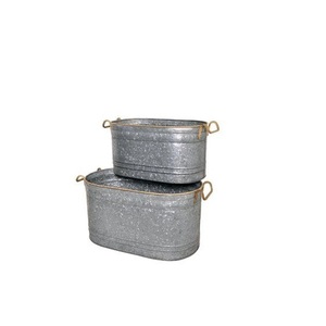 <b>Large</b> Metal <b>Planter</b> With Drainage System For Healthy Plant Growth Suitable For Home And Garden Use - Product Image 4