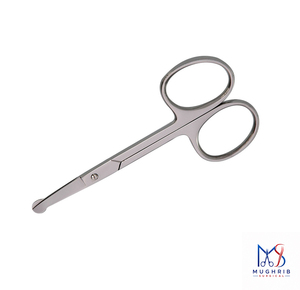Tijeras para manicura y pedicura Tijeras para orejas y nariz tamaño 9,5 cm Acero inoxidable - Product Image 3