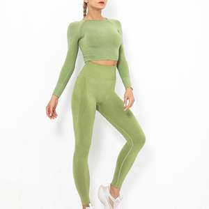 Ventes en gros d'ensembles de yoga confortables et résistants à l'usure, faciles à laver, de haute qualité, soutien-gorge de sport et leggings, ensembles 2 pièces pour femmes - Product Image 5