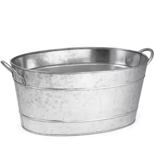 Stylish Metal Ice Beverage Tub Stainless Steel Party Cooler <b>Bucket</b> Wine Beer Chiller Tub Catering Event Use - Product Image 5