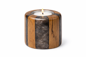 Nouvelle arrivée, porte-bougie en bois et résine rouge rubis, fait main, décoration de table de luxe, support de bougie, cadeau - Product Image 5
